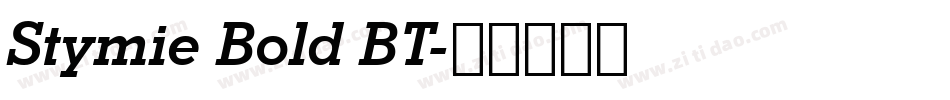 Stymie Bold BT字体转换